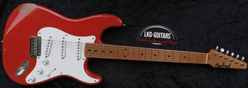 Macmull - S-Classic - Alder Body - One Piece Maple Neck - Fiesta Red - Relic Ausführung - incl. Case
